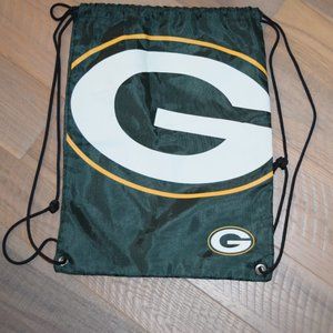 NFL Green Bay Packers Cinch Back Pack Sack Drawstring Bag Tote Backpack BIG LOGO
